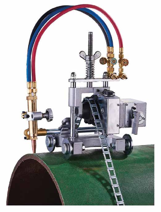 Chain type shop pipe cutter